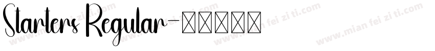 Starters Regular字体转换